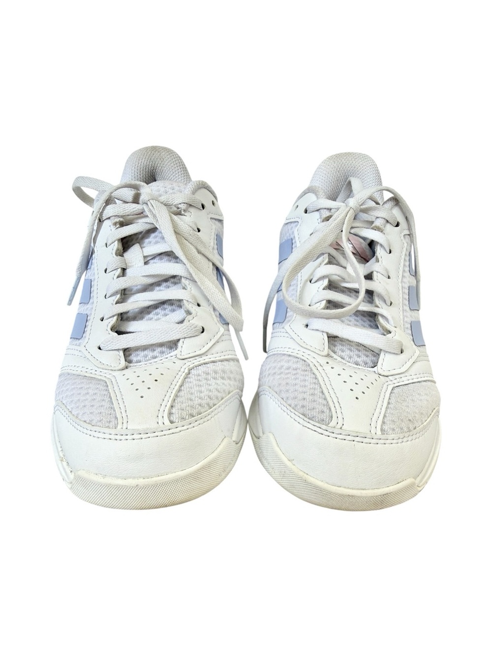 Adidas White & Light Blue Athletic Sneakers Size 6.5 - Picture 3 of 7